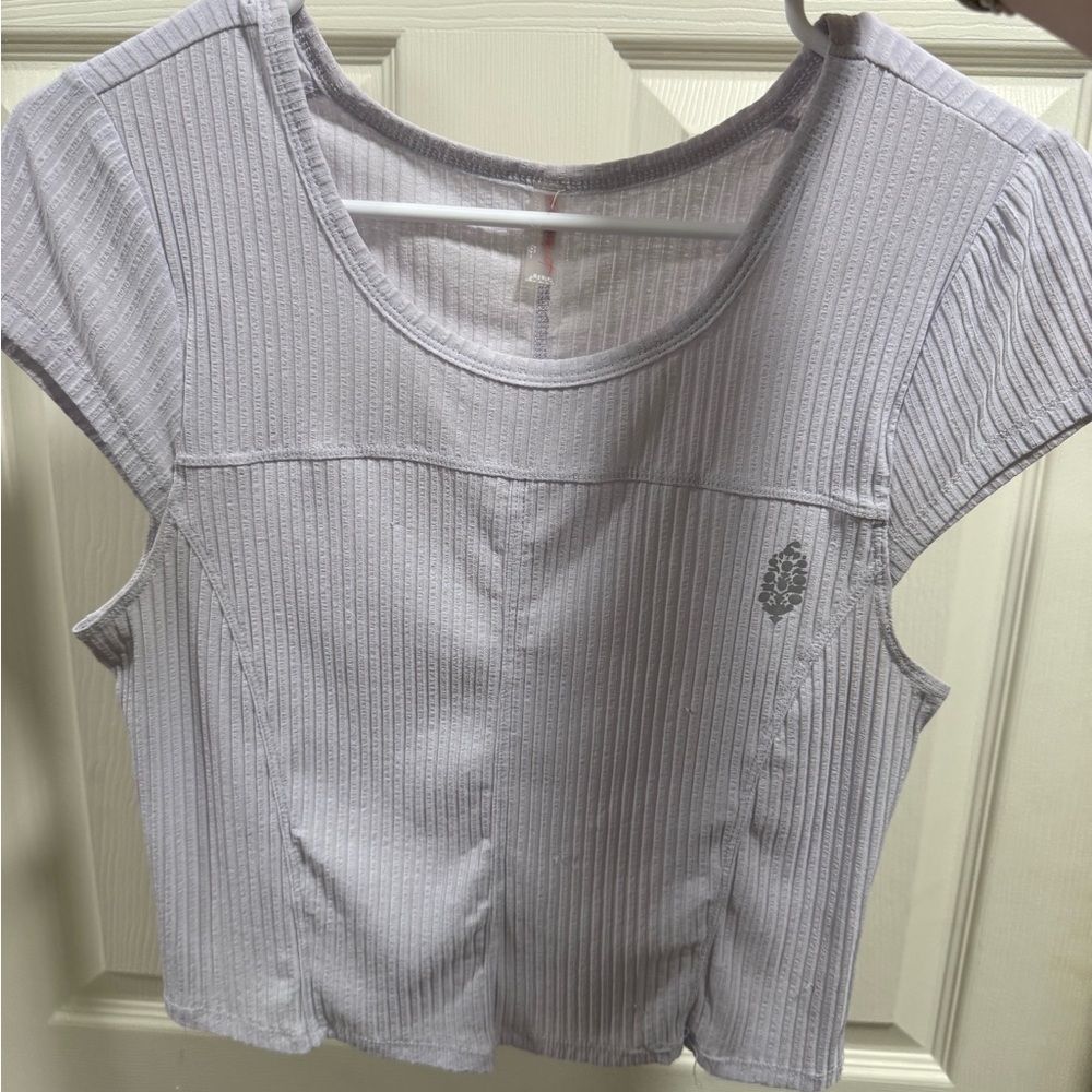 FREE PEOPLE MOVEMENT Women's Ribbed Lavender Crop Top